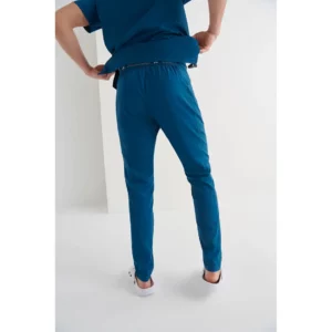 Pantalón sanitario hombre Monza Centaurus 11.02 - Azul petróleo - posterior con persona