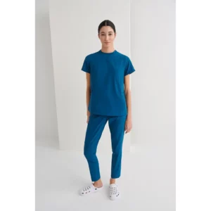 Pantalón sanitario mujer Monza Centaurus 12.02 en azul petróleo, vista frontal
