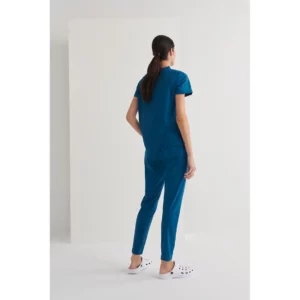 Pantalón sanitario mujer Monza Centaurus 12.02 en azul petróleo, vista posterior