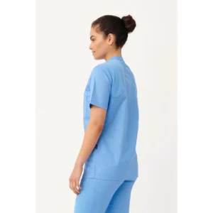 Chaqueta sanitaria unisex Monza Drago 23.26 - Celeste - posterior con persona