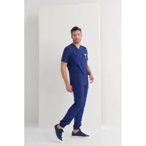 Pantalón sanitario hombre Monza Hydra 11.02 - Marino - frontal con persona