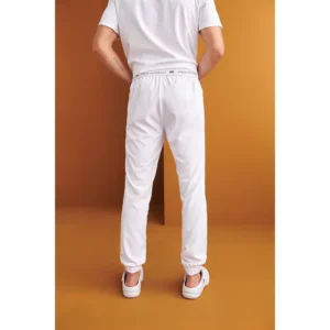 Pantalón sanitario hombre Monza Hydra 11.02 - Blanco - posterior con persona