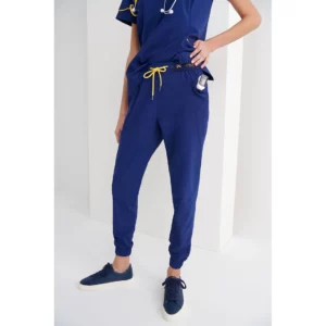 Pantalón sanitario mujer Monza Hydra 12.02 - Marino - frontal con persona