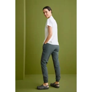 Pantalón sanitario mujer Monza Hydra 12.02 - Gris medio - posterior con persona