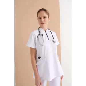 Casaca sanitaria mujer Monza Lynx 22.24 - Blanco - frontal con persona