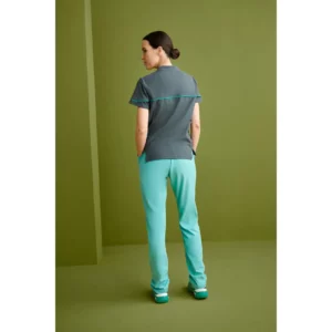 Casaca sanitaria mujer Monza Lyra 22.24 - Gris medio - posterior con persona