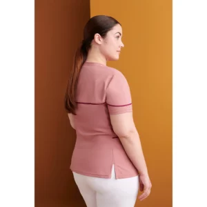 Casaca sanitaria mujer Monza Lyra 22.24 - Rosa - posterior con persona