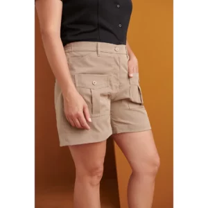 Bermuda Cargo Regular Fit Monza MALVASIA 22.02 en beige, vista detalle