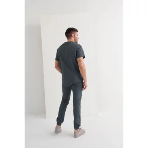 Casaca sanitaria hombre Monza Perseus 21.24 - Gris medio - posterior con persona