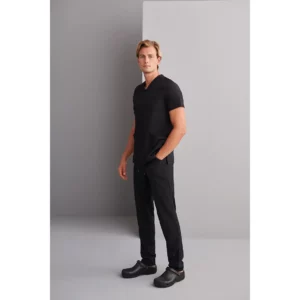 Pantalón sanitario unisex Monza Phoenix 13.02 - Negro - frontal con persona
