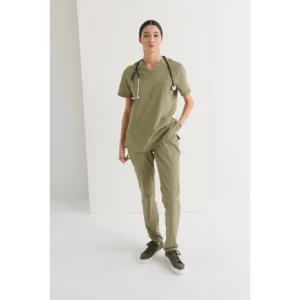 Pantalón sanitario unisex Monza Phoenix 13.02 - Verde caqui - frontal con persona