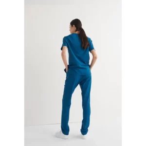 Pantalón sanitario unisex Monza Phoenix 13.02 - Azul petróleo - posterior con persona