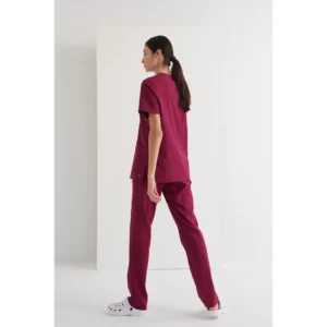 Pantalón sanitario unisex Monza Phoenix 13.02 - Frambuesa - posterior con persona