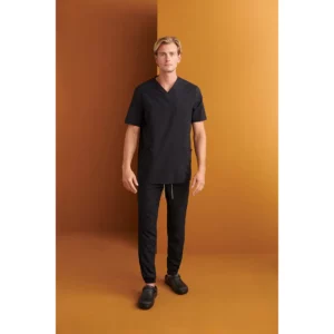 Casaca sanitaria unisex Monza Phoenix 23.24 - Negro - frontal con persona