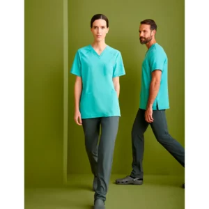 Casaca sanitaria unisex Monza Phoenix 23.24 - Verde claro - frontal con persona