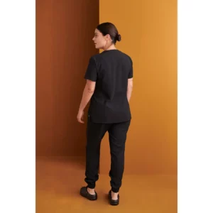 Casaca sanitaria mujer Monza Ursa 22.24 - Negro - posterior con persona