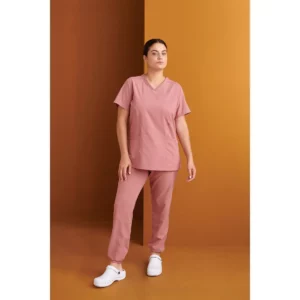 Casaca sanitaria mujer Monza Ursa 22.24 - Rosa - frontal con persona