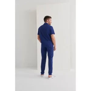 Chaqueta sanitaria hombre Monza Vela 21.26 - Marino - posterior con persona