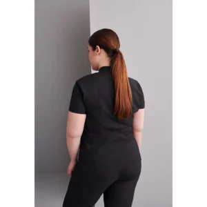 Casaca sanitaria mujer Monza Vela 22.26 - Negro - posterior con persona