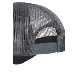 Gorra trucker Mukua HAMILTON CM260 Dark grey, detalle del cierre trasero y la rejilla