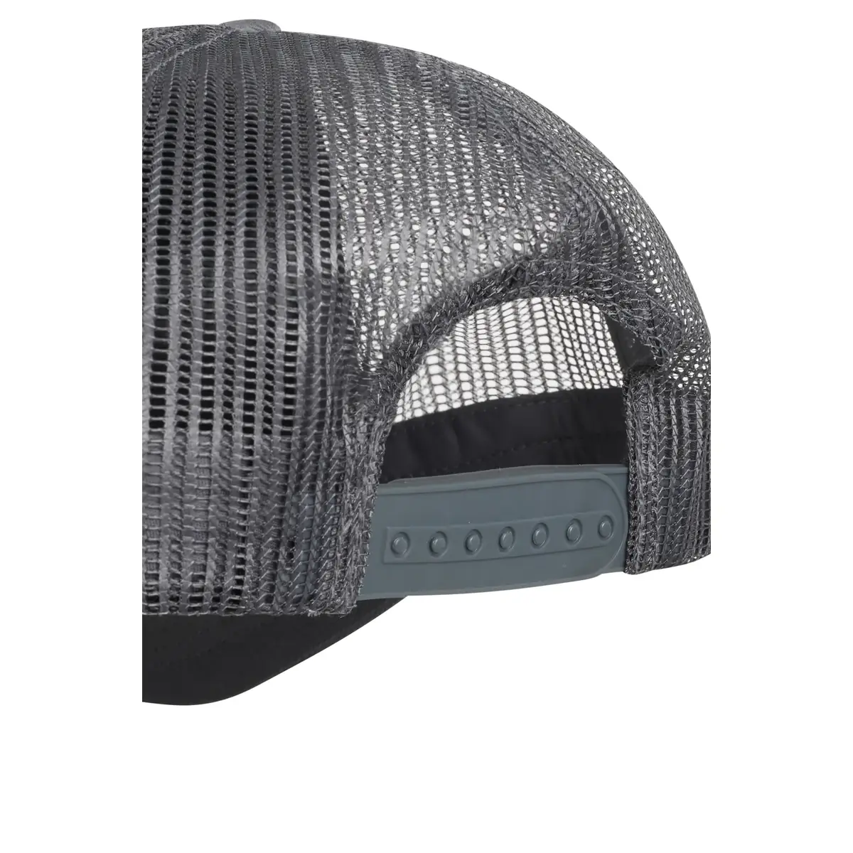 Gorra trucker Mukua HAMILTON CM260 26 Gorra trucker Mukua HAMILTON CM260 Dark grey, detalle del cierre trasero y la rejilla