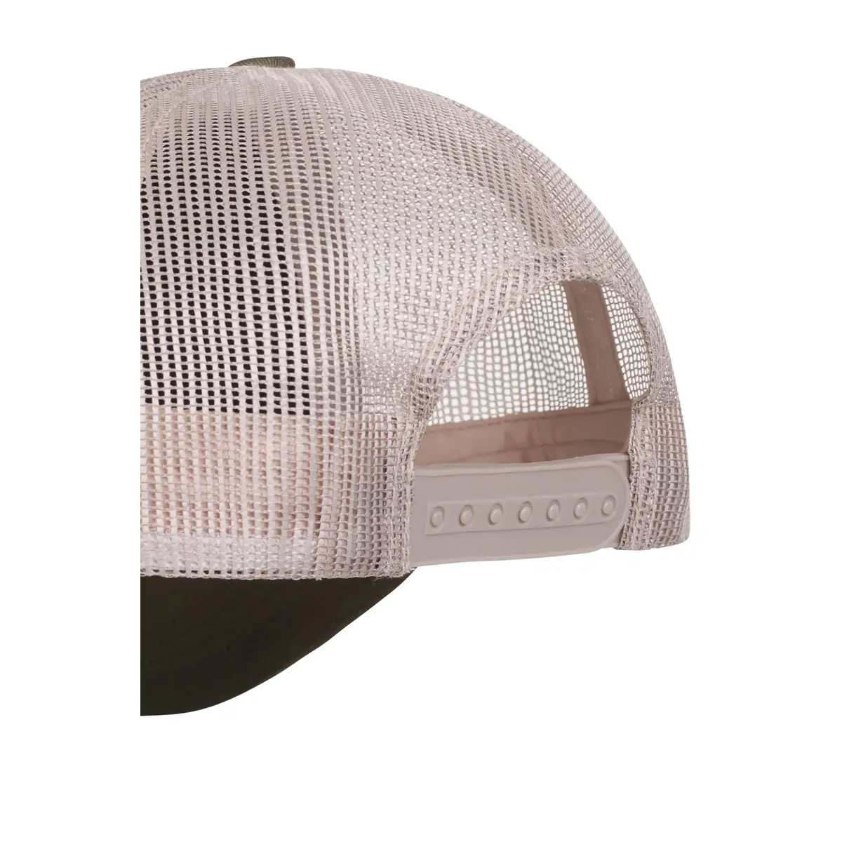Gorra Mukua HAMILTON BICOLOR CM260B 18 Gorra Mukua HAMILTON BICOLOR CM260B Misty green/Tan, detalle del cierre trasero y la rejilla