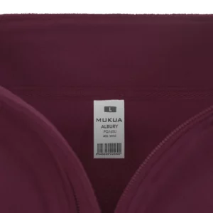Micropolar media cremallera Mukua ALBURY FQ165U Wine, detalle del interior del cuello