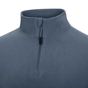 Micropolar media cremallera Mukua ALBURY FQ165U Glacial blue, detalle del cuello y la cremallera