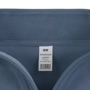 Micropolar media cremallera Mukua ALBURY FQ165U Glacial blue, detalle del interior del cuello