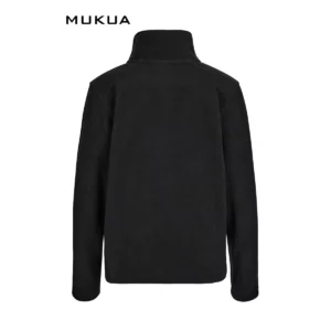 Chaqueta polar infantil Mukua PERTH KIDS FZ280K Black, vista trasera