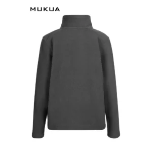 Chaqueta polar infantil Mukua PERTH KIDS FZ280K Dark grey, vista trasera