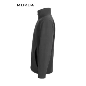 Chaqueta polar infantil Mukua PERTH KIDS FZ280K Dark grey, vista lateral