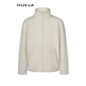 Chaqueta polar infantil Mukua PERTH KIDS FZ280K Ivory, vista frontal