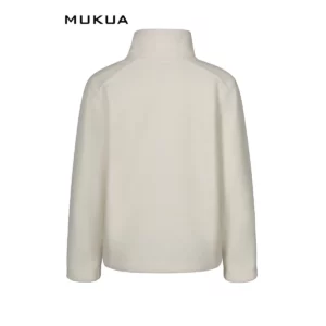 Chaqueta polar infantil Mukua PERTH KIDS FZ280K Ivory, vista trasera