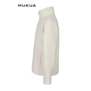 Chaqueta polar infantil Mukua PERTH KIDS FZ280K Ivory, vista lateral
