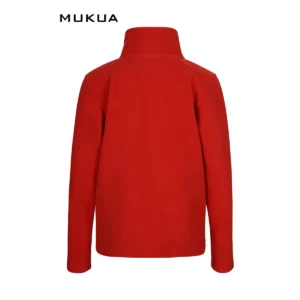 Chaqueta polar infantil Mukua PERTH KIDS FZ280K Red, vista trasera