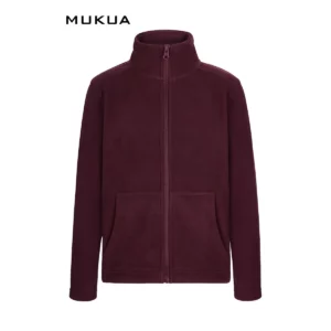 Chaqueta polar infantil Mukua PERTH KIDS FZ280K Wine, vista frontal