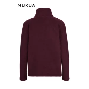 Chaqueta polar infantil Mukua PERTH KIDS FZ280K Wine, vista trasera