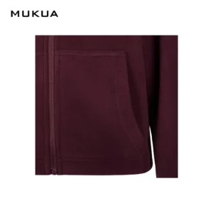 Chaqueta polar infantil Mukua PERTH KIDS FZ280K Wine, detalle de bolsillo