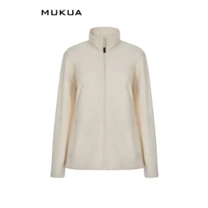 Chaqueta polar mujer Mukua PERTH WOMAN FZ280W Ivory, vista frontal