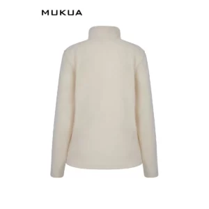 Chaqueta polar mujer Mukua PERTH WOMAN FZ280W Ivory, vista trasera