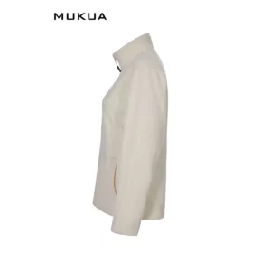 Chaqueta polar mujer Mukua PERTH WOMAN FZ280W Ivory, vista lateral