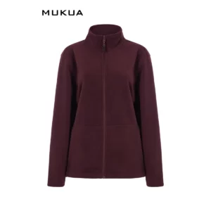 Chaqueta polar mujer Mukua PERTH WOMAN FZ280W Wine, vista frontal