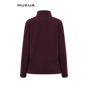 Chaqueta polar mujer Mukua PERTH WOMAN FZ280W Wine, vista trasera