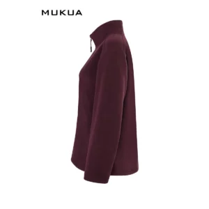 Chaqueta polar mujer Mukua PERTH WOMAN FZ280W Wine, vista lateral