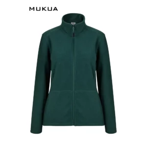 Chaqueta polar mujer Mukua PERTH WOMAN FZ280W Deep green, vista frontal