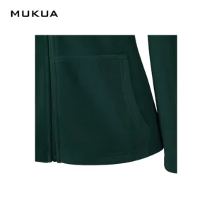 Chaqueta polar mujer Mukua PERTH WOMAN FZ280W Deep green, detalle de bolsillo