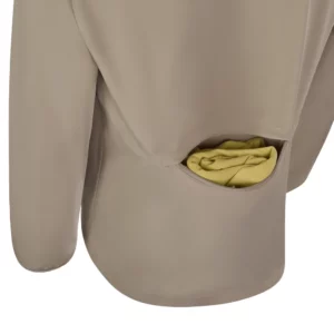 Chaqueta ligera unisex Mukua CAMDEN JG170U Tan, detalle del bolsillo con cremallera
