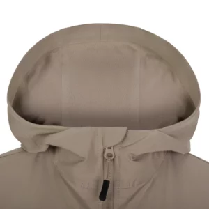 Chaqueta ligera unisex Mukua CAMDEN JG170U Tan, detalle de la capucha