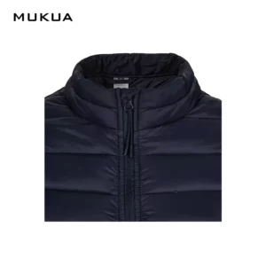 Chaqueta acolchada Mukua GRAFTON JG300U Deep navy, detalle de cuello y cierre